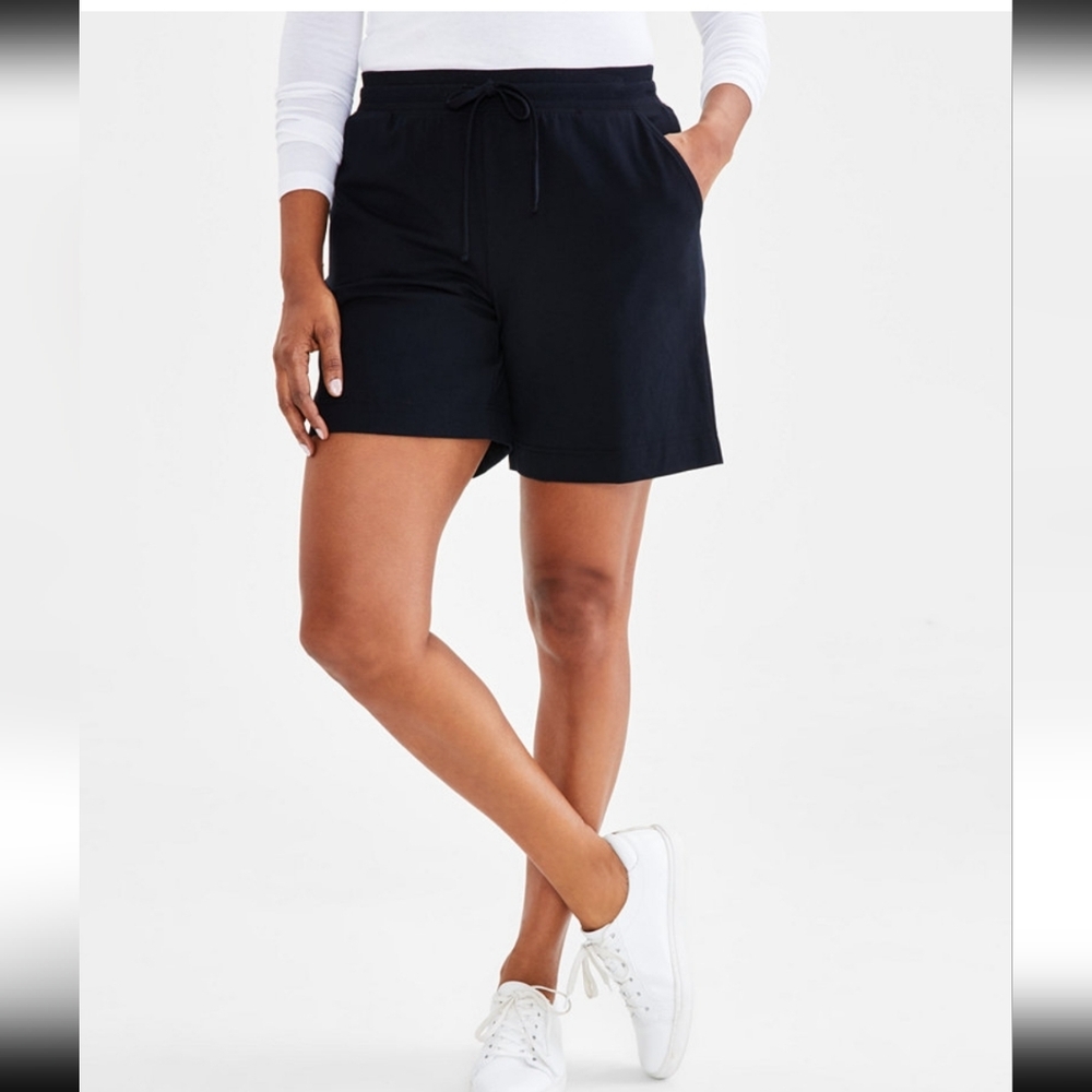 Style & Co Women's Black Mid-Rise Drawstring Shorts Size Small NWT